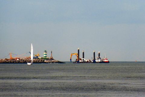 Werk Aan Zuidpier IJmuiden 19-08-20