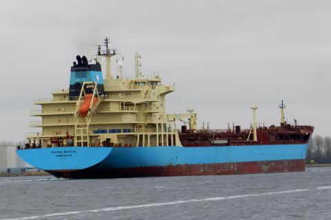 Maersk Bristol in IJmuiden, 30 dec 2014
