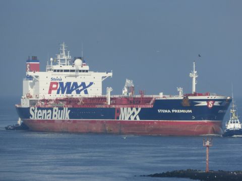 Stena Premium in IJmuiden, 28 aug 2014