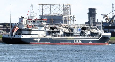 OPTIMUS (lng-tanker) in IJmuiden, 16 aug 2023