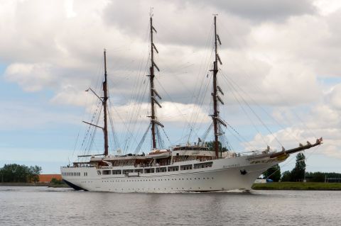 SEA CLOUD II in IJmuiden, 16 jun 2015