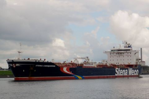 STENA CONQUEROR in IJmuiden, 9 okt 2015