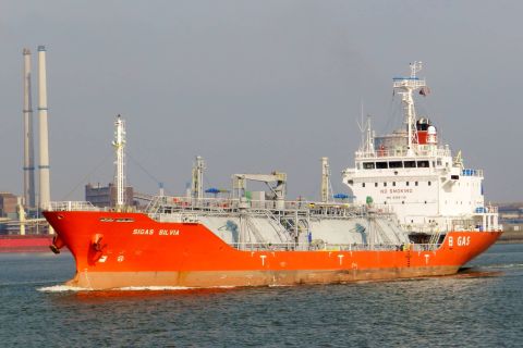 SIGAS SILVIA in IJmuiden, 10 mrt 2016