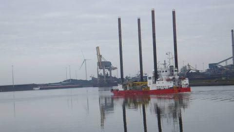 Wind in IJmuiden, 1 apr 2016