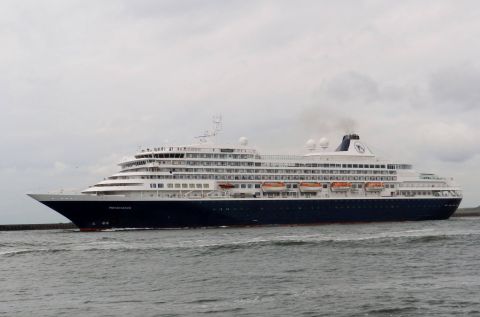 Prinsendam in IJmuiden, 10-8-2014