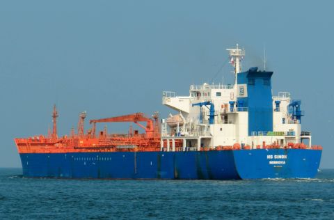 MS SIMON in IJmuiden, 28 mei 2016