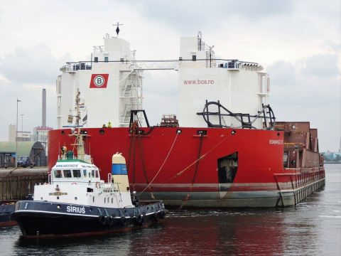 BOABARGE 7 in IJmuiden, 1 okt 2016